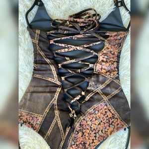 One piece swimsuit. Reversible